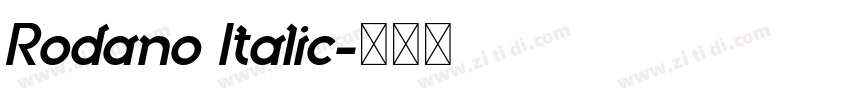 Rodano Italic字体转换